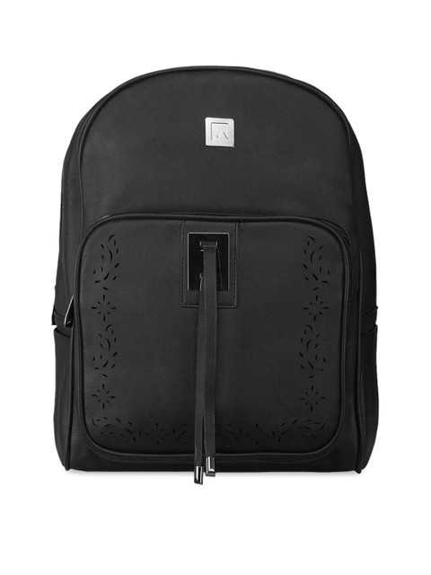 

Mounthood Women Black Textured Backpack