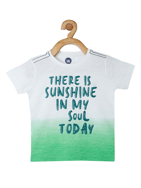 

VITAMINS Boys Green Dyed Hood T-shirt