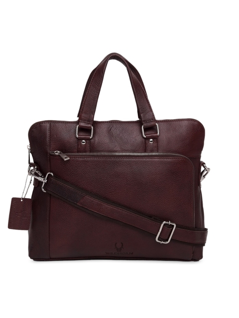 

WildHorn Men Maroon Textured 16" Laptop Bag