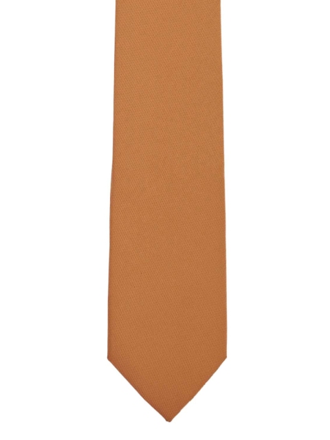 

The Tie Hub Men Mustard Yellow Solid Skinny Tie