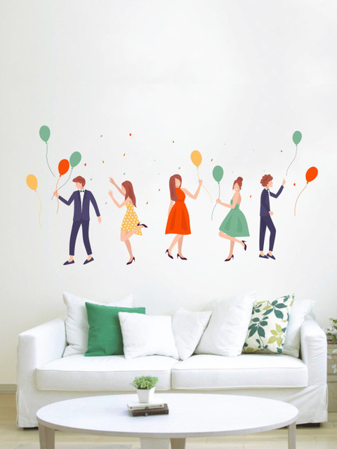 

rawpockets Navy Blue & Red Party Mode Wall Sticker