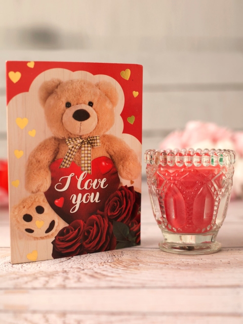

Archies Pink & Red Valentine Love Special Scented Candle With Card