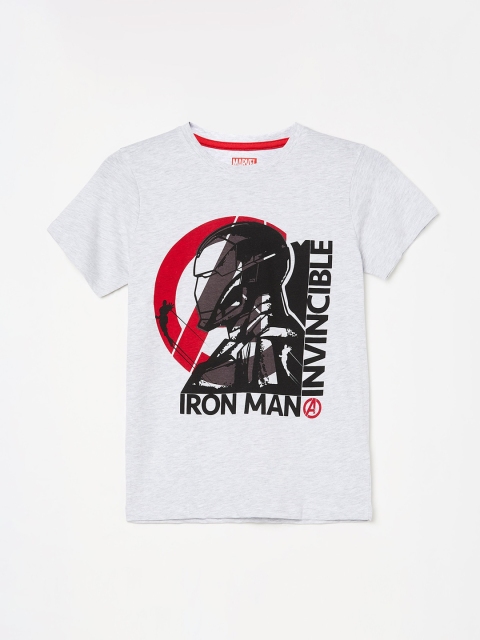 

Fame Forever by Lifestyle Boys Grey Melange Iron Man Printed Round Neck T-shirt