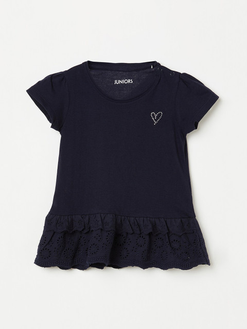

Juniors by Lifestyle Girls Navy Blue Solid Top