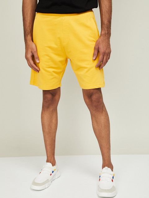 

UCLA Men Yellow Solid Regular Shorts