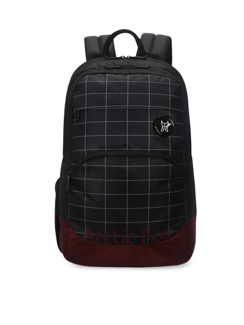 

Arctic Fox Unisex Black & Off-White Checked Laptop Bag