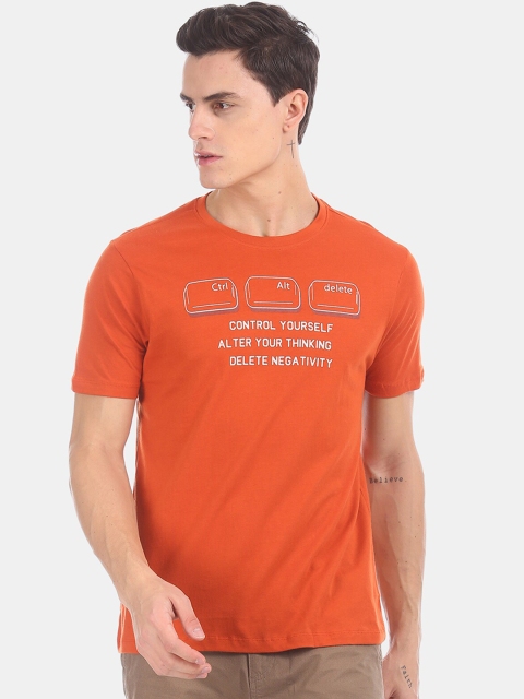 

Colt Men Rust Graphic Printed Round Neck T-shirt