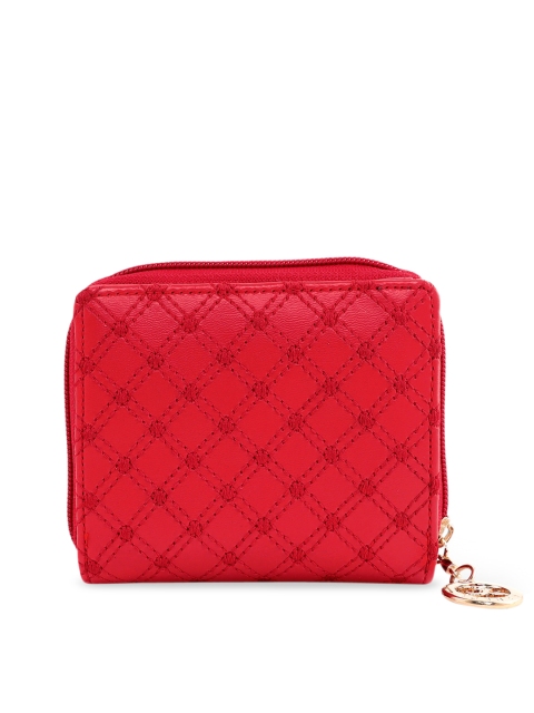

ESBEDA Women Red Solid Zip Around Wallet