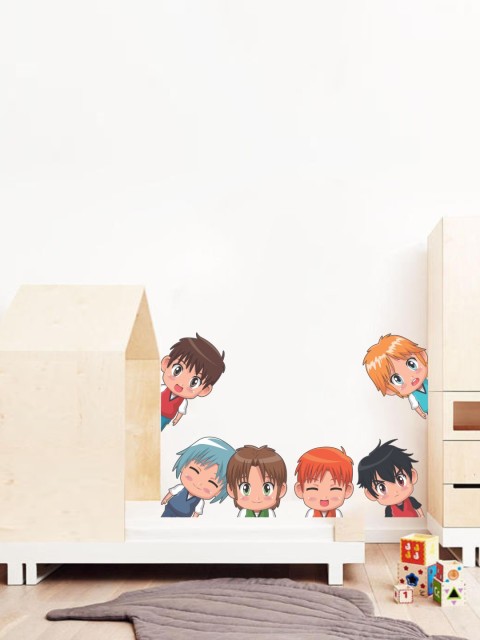 

rawpockets Beige & Brown Anime Kids Wall Stickers