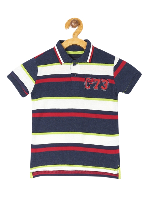 

Cherokee Boys Multicoloured Striped Polo Collar T-shirt, Multi