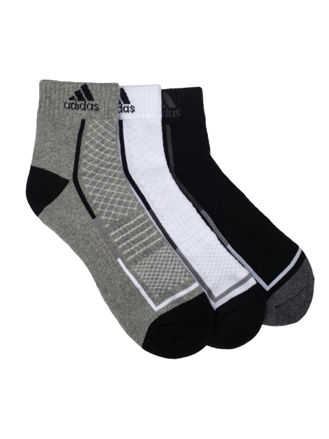 

ADIDAS Men Pack Of 3 Ankle-Length Socks, Grey
