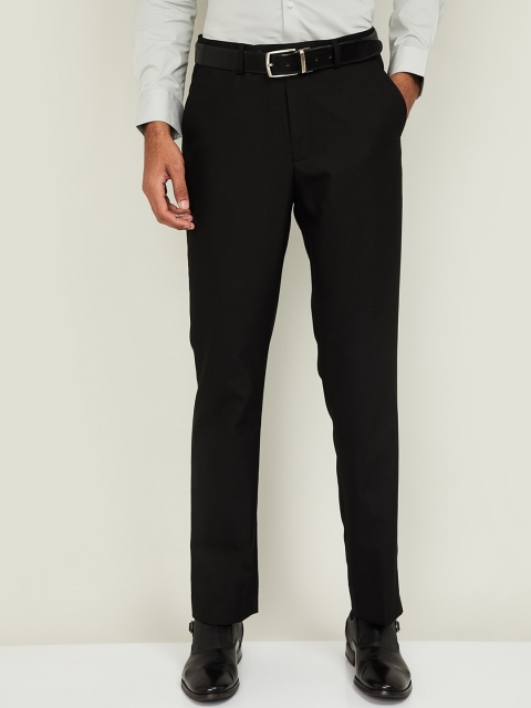 

CODE by Lifestyle Men Black Regular Fit Solid Formal Trousers