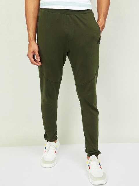 

UCLA Men Olive Green Solid Track Pants