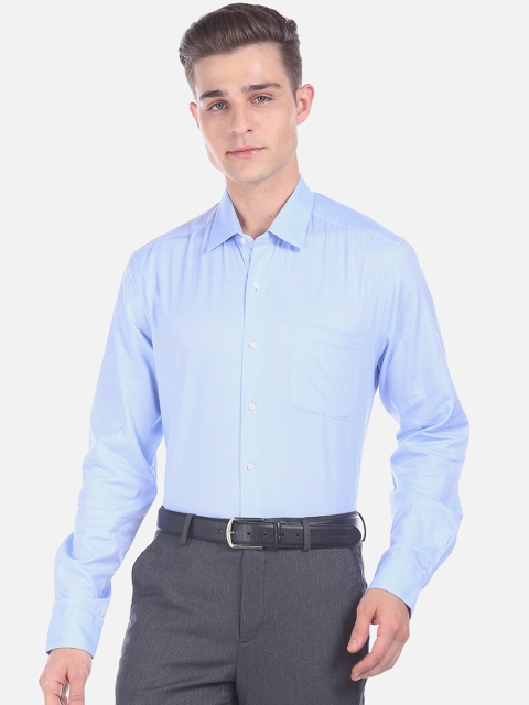 

Arrow Men Blue Slim Fit Solid Cotton Formal Shirt
