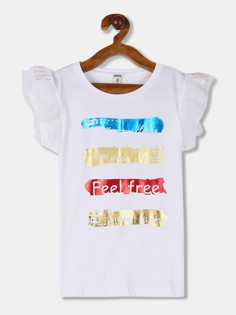 

Cherokee Girls White Printed Top