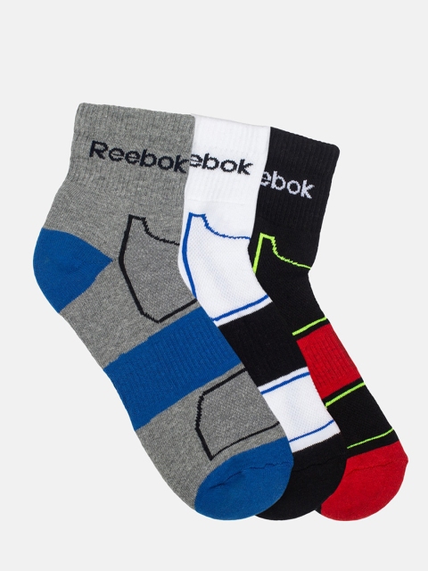 

Reebok Men Pack of 3 Assorted Ankle Length Socks