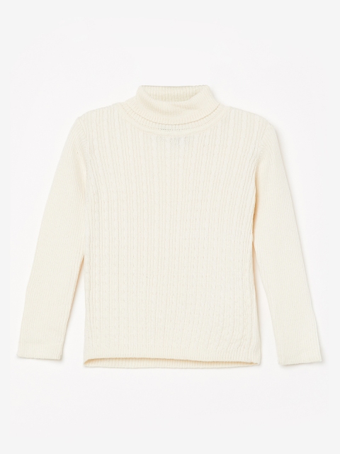 

Juniors by Lifestyle Girls Off White Self Design Sweater