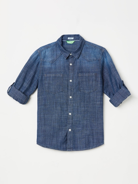 

Bossini Boys Blue Regular Fit Solid Casual Shirt