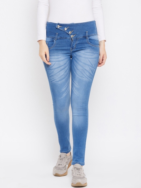 

Purple Feather Women Blue Skinny Fit High-Rise Clean Look Stretchable Jeans