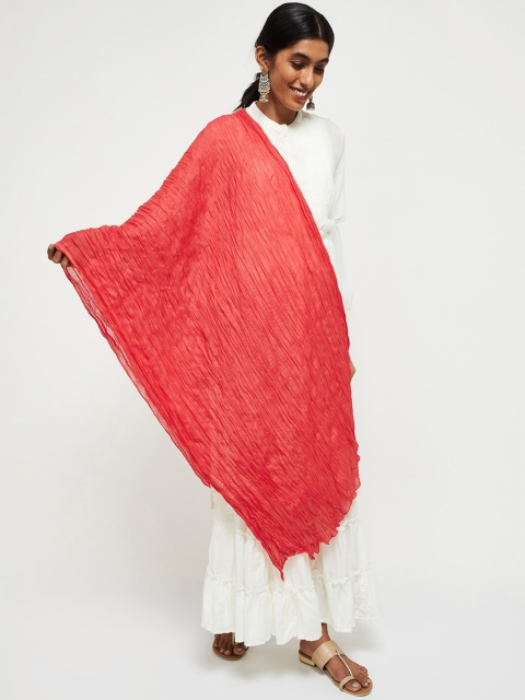 

max Coral Solid Dupatta