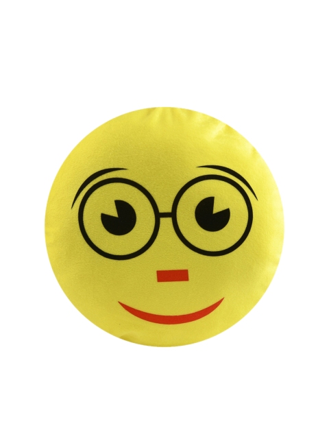 

DukieKooky Kids Yellow & Black Smiley With Glasses Soft Toy
