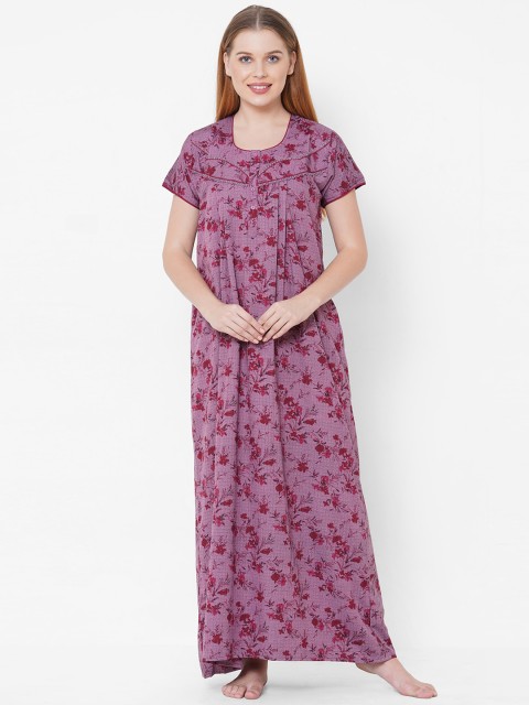 

Sweet Dreams Purple Printed Nightdress