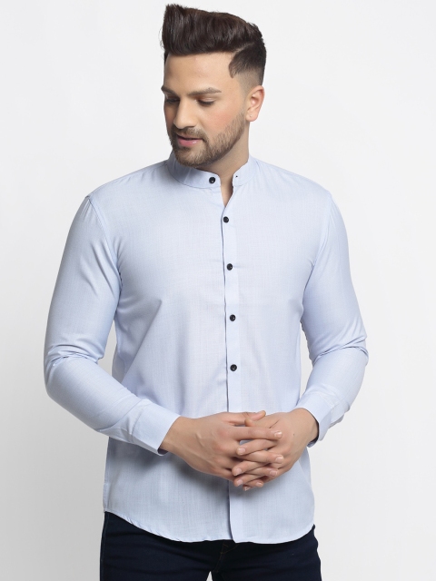 

JAINISH Men Blue Regular Fit Solid Casual Shirt