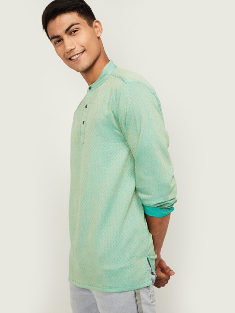 

Melange by Lifestyle Men Green Solid Pathani Kurta