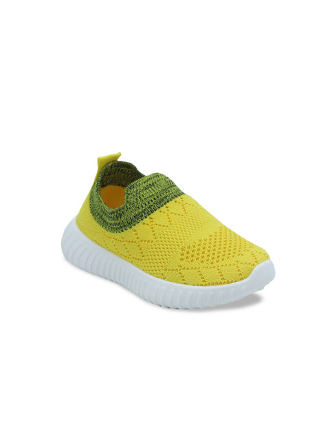 

FEETWELL SHOES Boys Yellow Slip-On Sneakers
