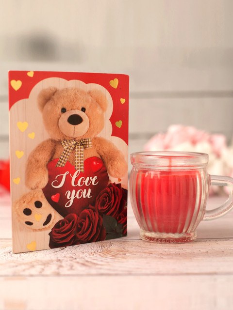 

Archies Red Valentine Special Candle With Greeting Card