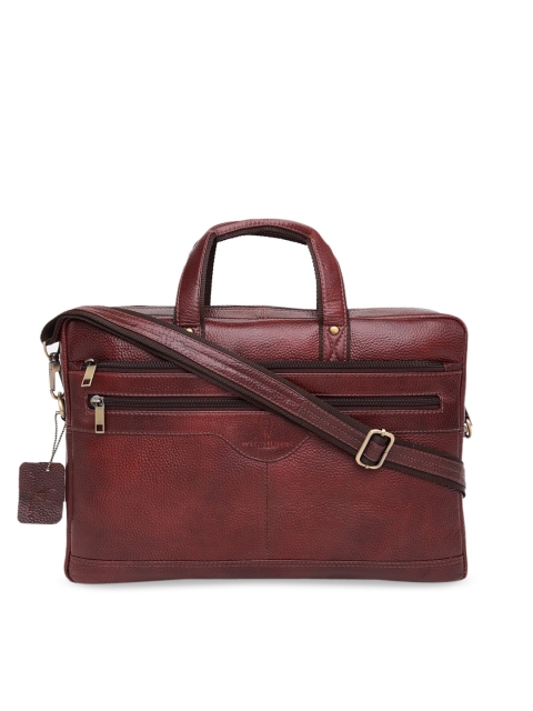 

WildHorn Men Maroon Textured 16" Laptop Bag