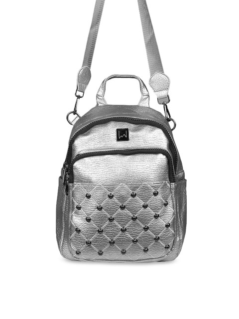 

Mounthood Women Silver-Toned Solid Backpack