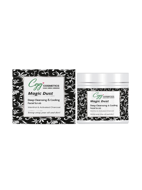 

CLEAN GREEN GORGEOUS Activated Charcoal & Menthol Facial Scrub 100gm, White