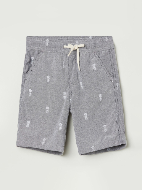 

max Boys Grey Printed Regular Fit Regular Shorts