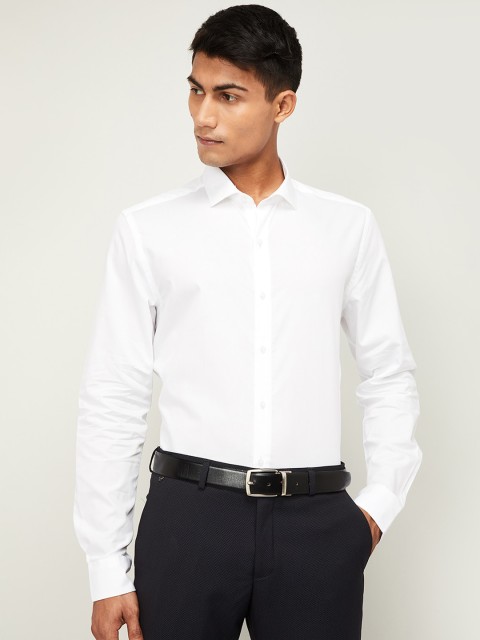 

CODE by Lifestyle Men White Slim Fit Solid Formal Shirt