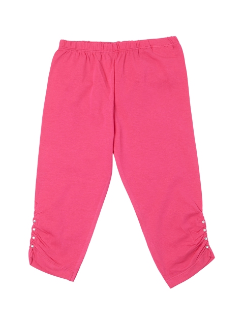 

VITAMINS Girls Pink Solid Ankle-Length Leggings