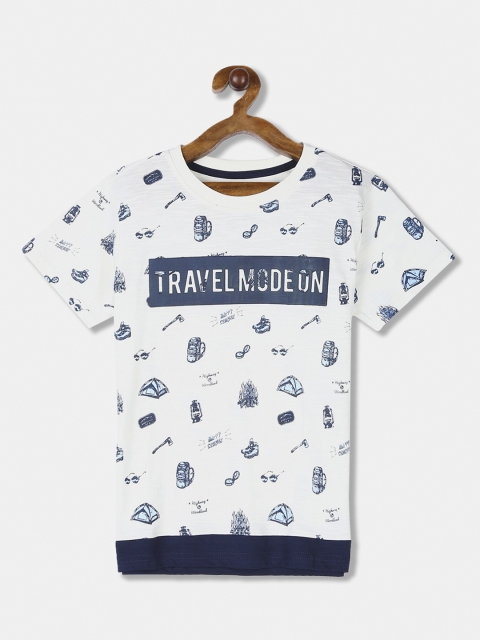 

Cherokee Boys White Printed Round Neck T-shirt