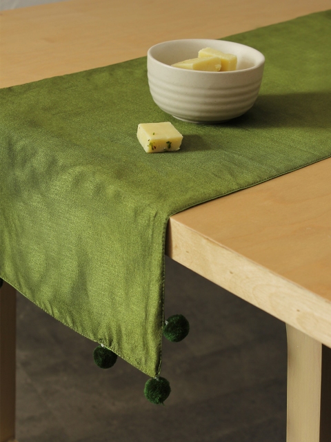 

House This Green Solid Rectangular Table Runner