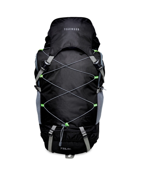 

Teakwood Leathers Unisex Black Solid Rucksack
