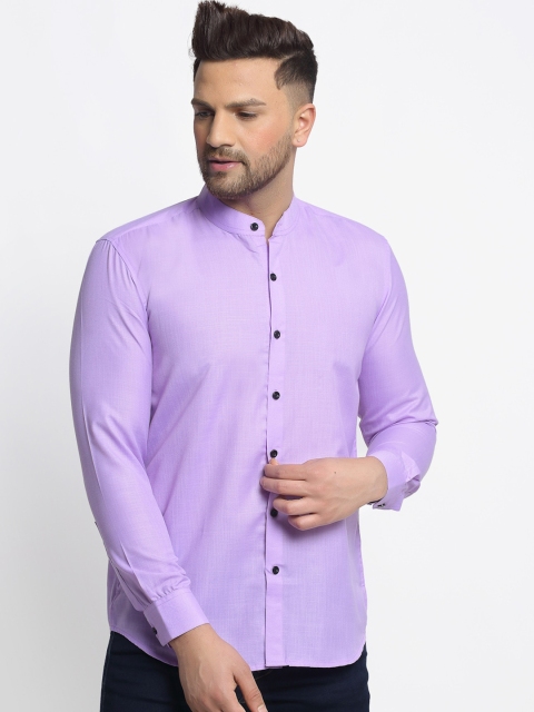 

JAINISH Men Purple Regular Fit Solid Casual Shirt