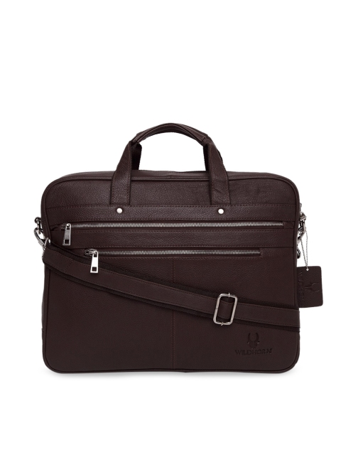 

WildHorn Men Maroon Solid Laptop Bag