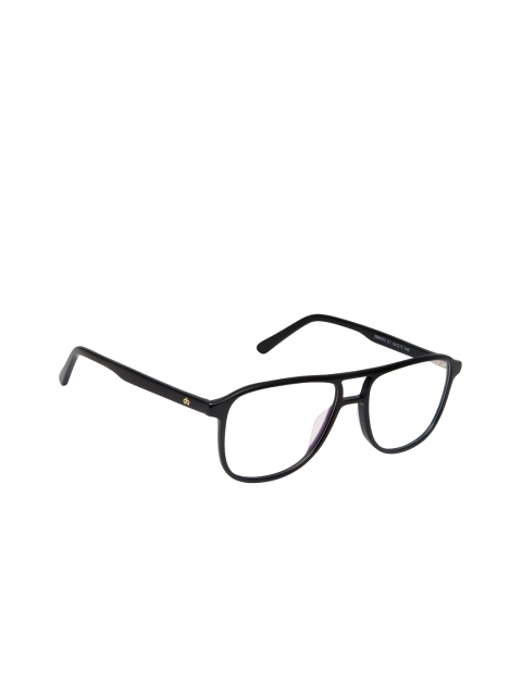 

David Blake Unisex Black Solid Full Rim Aviator Frames EWDB2388MWZDB8002C1