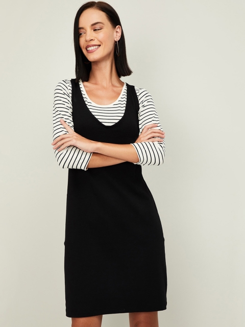 

Bossini Women Black Solid Sheath Dress