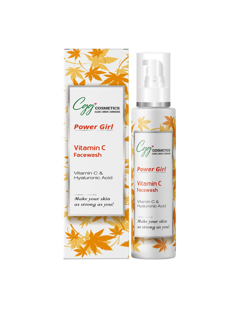 

CLEAN GREEN GORGEOUS Unisex Vitamin C & Hyaluronic Acid Face Wash - Anti-Aging 100ml, White