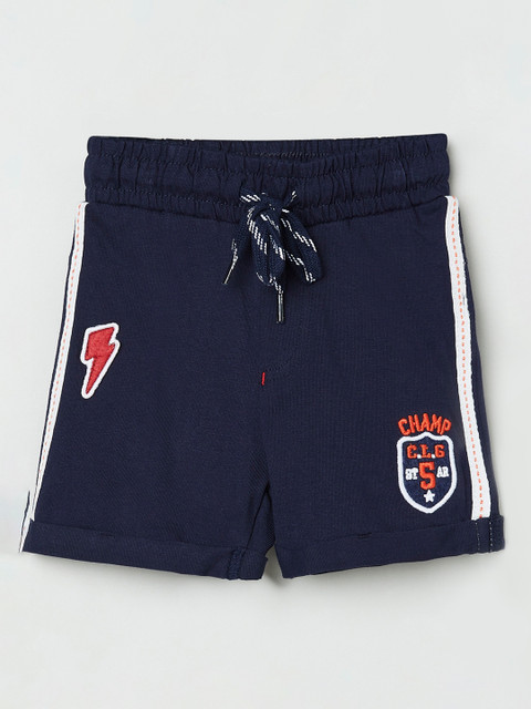 

max Boys Blue Solid Regular Shorts