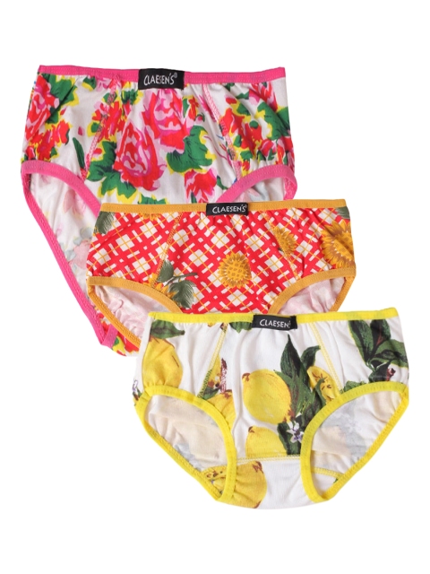 

Claesens Girls Pack Of 3 Assorted Sustainable Basic Briefs CL630Combo 2