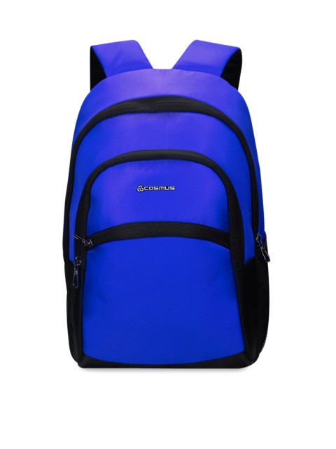 

COSMUS Unisex Blue & Black Solid Backpack