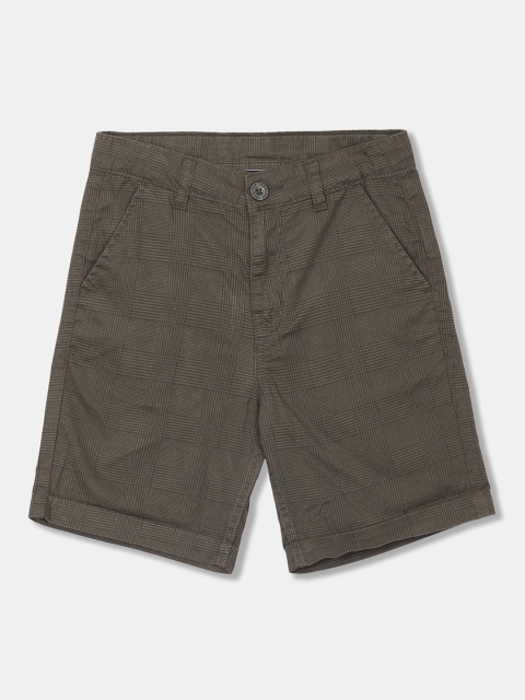 

Cherokee Boys Olive Green Self Design Regular Fit Chino Shorts