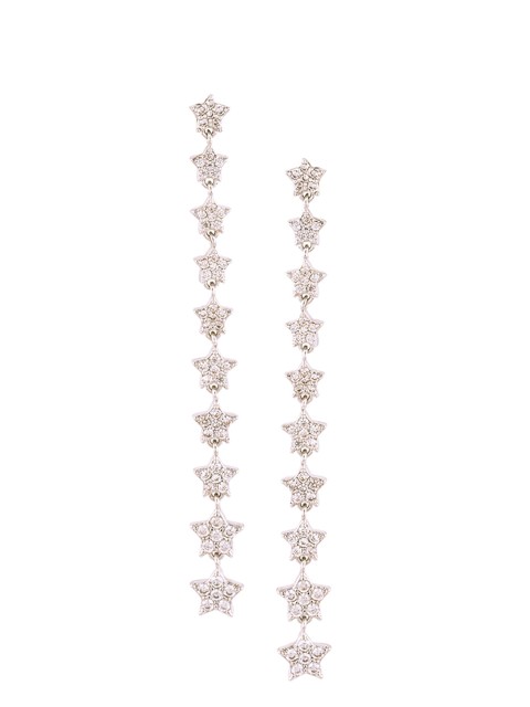 

Voylla Silver Plated Long Drop Earrings