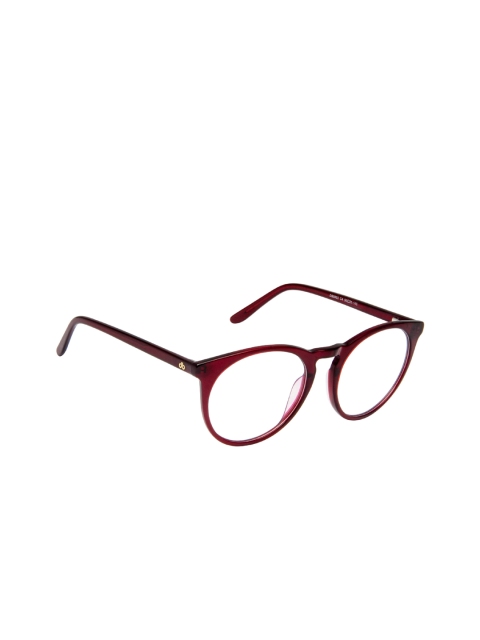 

David Blake Unisex Maroon Solid Full Rim Round Frames EWDB2397MWZDB8003C4